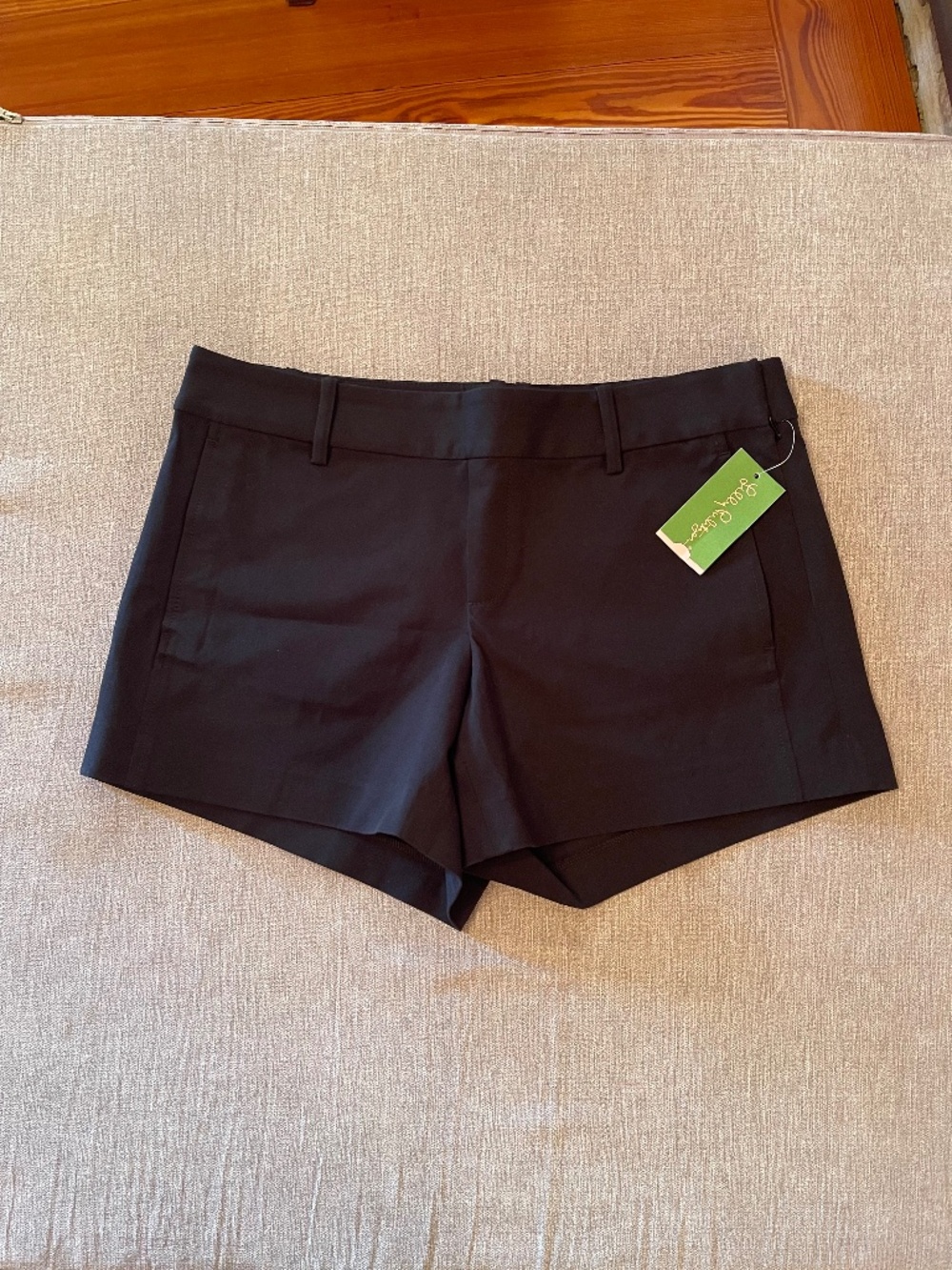 Lilly Pulitzer Women's Mini Shorts Sloane Black Side Zip Size 12 NWT!